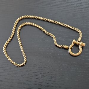 18K Gold Plated Horseshoe Lock Necklace